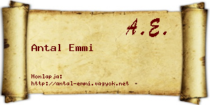 Antal Emmi névjegykártya